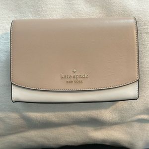 Kate Spade 3 color bag—light pink- cream and brown. Purchased and never used.